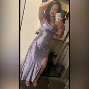 Elegant Lavender Evening Gown